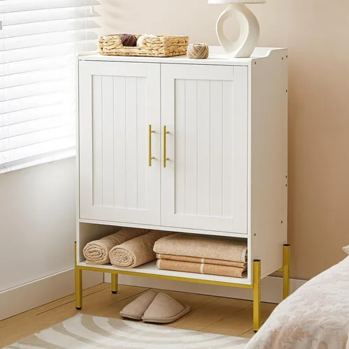 Miniatura 10 de HOOBRO Gabinete para zapatos, organizador de zapatos de 5 niveles con puertas, armario de madera para zapatos para entrada, armario independiente