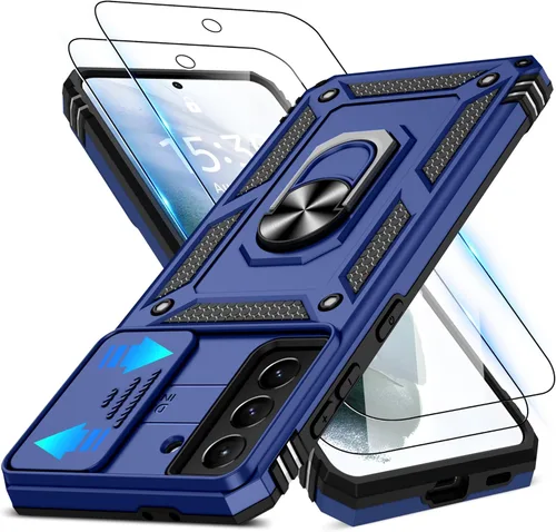 Miniatura 108 de ATUMP Funda para OnePlus Nord N200 5G con protector de pantalla HD con cubierta para cámara deslizante, soporte de anillo de rotación de 360°