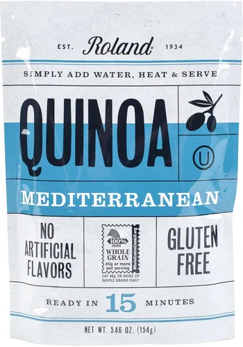 Roland Foods Quinua mediterránea sazonada, bolsa de 5.46 onzas, paquete de 6