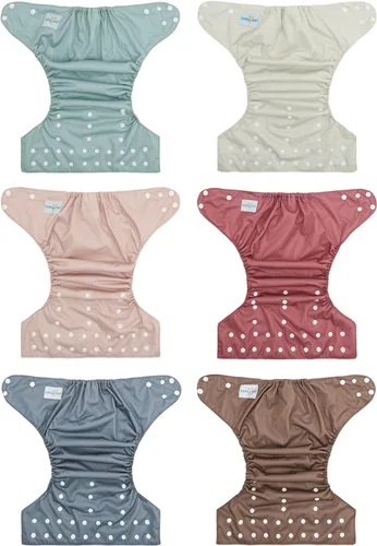 Miniatura 2 de babygoal Pañales de tela grandes, paquete de 13 para niños de 3 a 5 años, fundas de pañales de tela, paquete de 6 con 6 insertos y bolsa