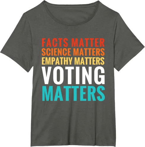 Miniatura 44 de Facts Matter Science Matters Voting Matters - Camiseta demócrata liberal, Negro, S