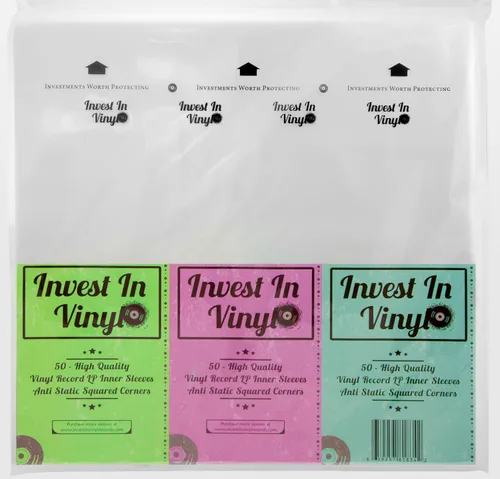 Fundas interiores de 50 LP antiestáticas cuadradas para discos de vinilo de 33 rpm, 12 pulgadas, proporcionan a tu colección LP la protección
