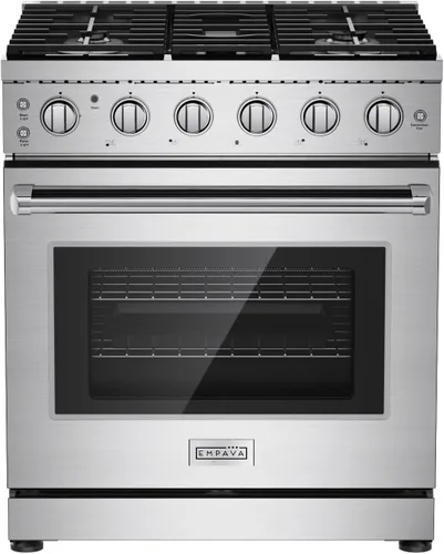 Empava Estufa de Gas de 30 Pulgadas con Convección Verdadera, Horno de 4.55 Pies Cúbicos, Quemador de Potencia de 18,000 BTU para Sellar, Superficie
