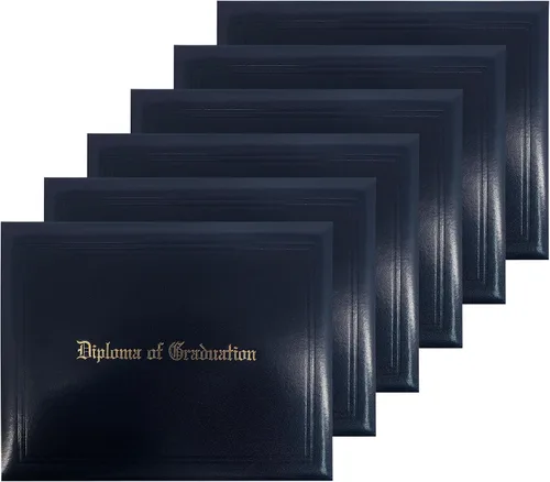 Miniatura 19 de GraduationMall Cubierta impresa para diploma para certificado 8.5 x 11 pulgadas, real, paquete de 1