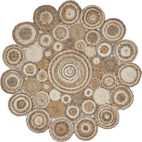 Miniatura 24 de LR Home - Alfombra ovalada de yute natural de 5 x 7 pies para decoración del hogar, alfombras trenzadas para sala de estar, dormitorio, sala