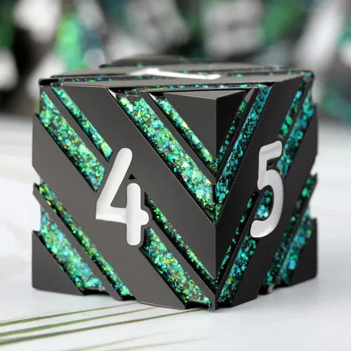 Miniatura 15 de DNDND - Juego de dados metálicos para DND con estuche de metal de regalo, 7 piezas de dados metálicos de Calabozos y Dragones para juego DND