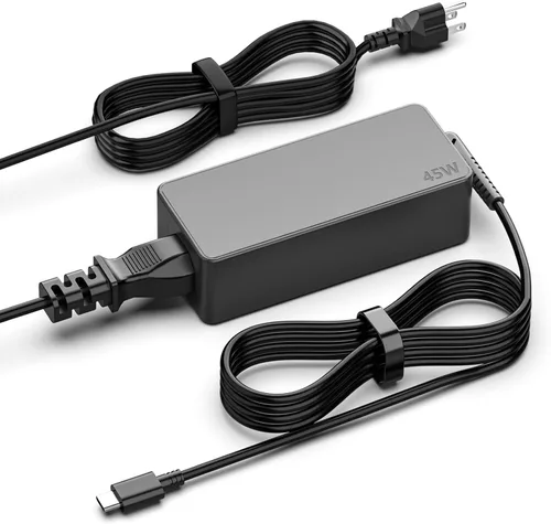 Cargador USB C Chromebook de 45 W compatible con HP Chromebook, Lenovo Chromebook ThinkPad/Yoga, Asus, Acer, Dell Latitude, Samsung Laptop;