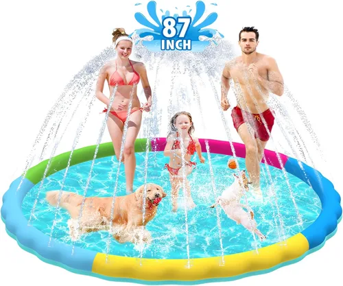 Miniatura 9 de Raxurt Alfombrilla antideslizante de 75 pulgadas para niños y perros, gruesa y duradera, para el baño, la piscina, el verano, al aire libre, Azul