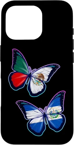 Miniatura 20 de El Salvador y México bicultural Roots - Carcasa para iPhone 17 (versión mariposa)