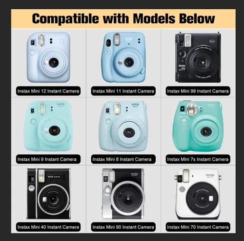 Miniatura 2 de Fintie Funda protectora para cámara instantánea Fujifilm Instax Mini 12/11/99/8/7s/90/70 – Funda de transporte de carcasa rígida a prueba de golpes