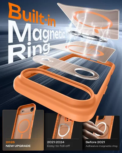 Miniatura 390 de TOCOL Funda para iPhone 11, compatible con Magsafe, protección completa de cámara, imanes integrados, protección contra caídas, funda translúcida