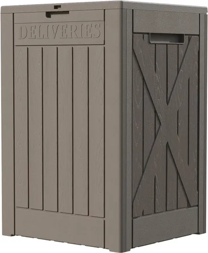 Miniatura 20 de Patiowell Caja de resina de 30 galones, caja de almacenamiento al aire libre para muebles de patio, entregas, suministros de piscina, impermeable