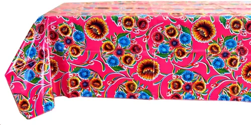 Miniatura 2 de Alux Sweet Flower Mantel de Hule - Rosa - Vinilo de Plástico PVC - Mantel de Plástico (55x70in Rectángulo)