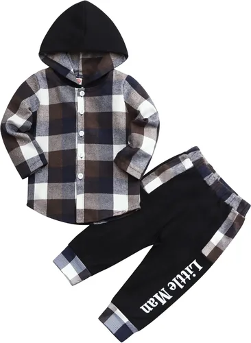 Miniatura 58 de Conjunto de ropa para bebés y niños pequeños, camisa con capucha y pantalones deportivos para otoño e invierno