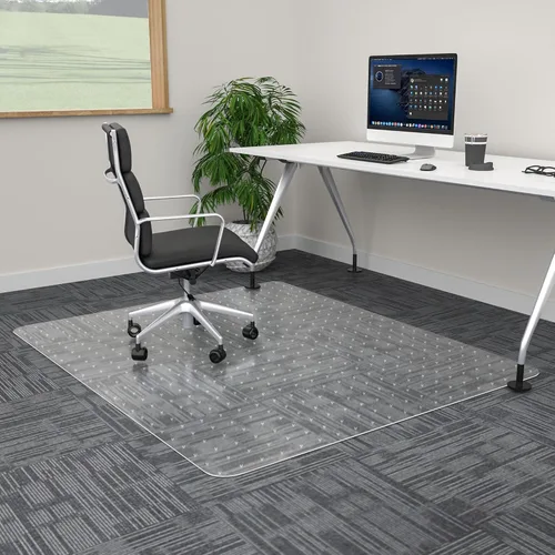 Miniatura 14 de 100pointONE Tapete grande para silla de oficina para suelo de madera dura, 45 x 53 pulgadas, protector de suelo transparente para silla de oficina