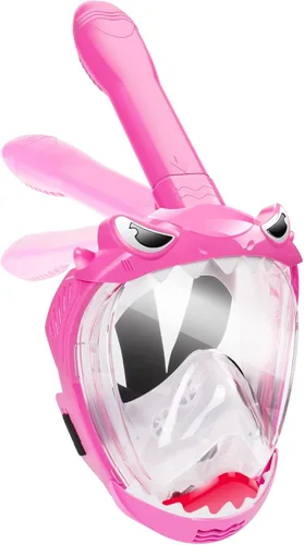Miniatura 10 de Full Face Snorkel Mask for Kids with 180° Panoramic View, Snorkeling Set Featuring Anti-Leak and Anti-Fog Foldable Dry Top Design for Safe Azul