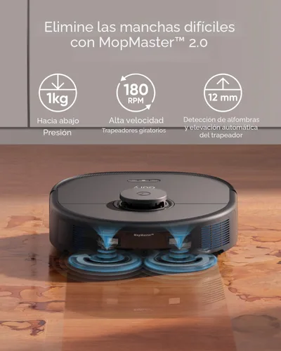 Miniatura 3 de eufy X10 Pro Omni - Robot aspirador y trapeador, succión de 8,000 Pa, elevación automática y detección de alfombras, evita obstáculos, lavado
