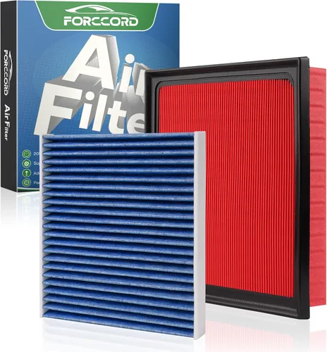 Miniatura 25 de Combo de Filtro de Aire de Cabina y Motor Forccord Compatible con Honda Civic 2016-2025 2026 2.0L, HR-V 2023-2026 2.0L Filtro de Cabina de Carbón