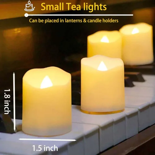 Miniatura 2 de Velas LED recargables con control remoto, 6 velas LED parpadeantes sin llama, velas de batería parpadeantes para decoración de Halloween, Navidad