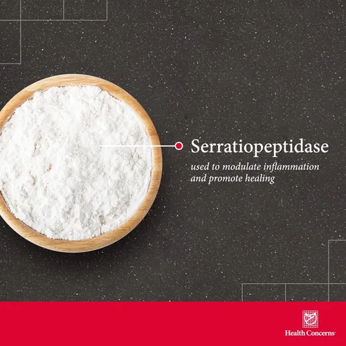 Miniatura 3 de Health Concerns Serramend - Suplemento de apoyo de defensa inmune - Enzima proteolítica serrapeptasa - Circulación sanguínea - Suplemento herbario