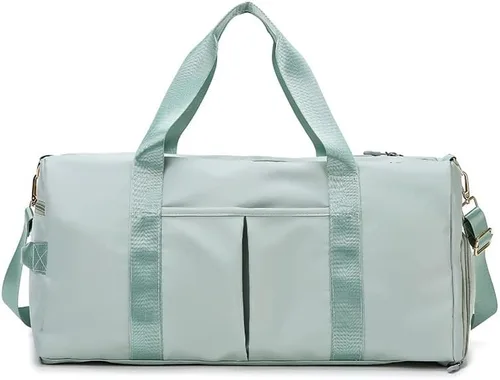 Bolsa de gimnasio para mujeres y hombres con compartimento para zapatos, impermeable, fin de semana, durante la noche, bolsas de lona para natación,