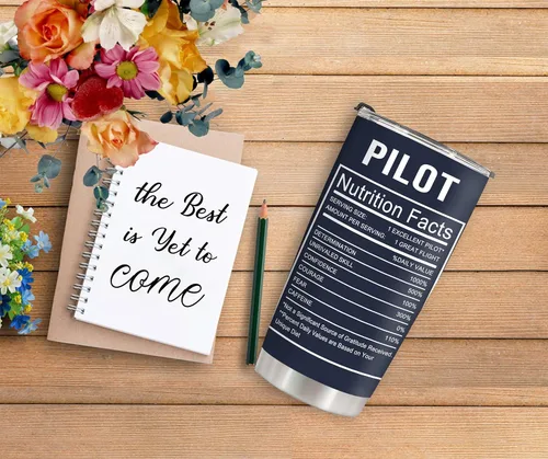 Miniatura 7 de Pilot Gifts - Vaso de aviación de acero inoxidable aislado de 20 onzas para hombres de aviación, regalos para pilotos, tazas de café, regalo