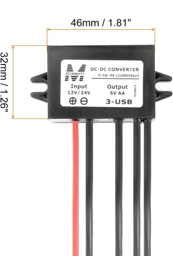 Miniatura 2 de Regulador convertidor de CC a CC, fuente de alimentación impermeable, transformador de conversión de voltaje, [para camiones y automóviles] - CC
