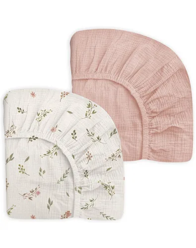 Miniatura 14 de Pack and Play Sábanas para bebés, niños y niñas, 39 x 27 x 3 pulgadas, muselina neutra de algodón, paquete N Play, sábana con estilo bohemio