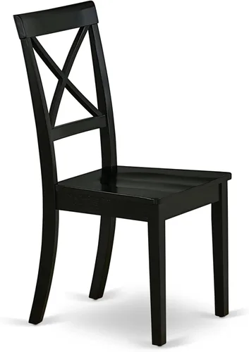 Miniatura 6 de East West Furniture AMBO3-BCH-W Juego de mesa y sillas de cocina de 3 piezas contiene una mesa de comedor redonda con pedestal y 2 sillas de asiento