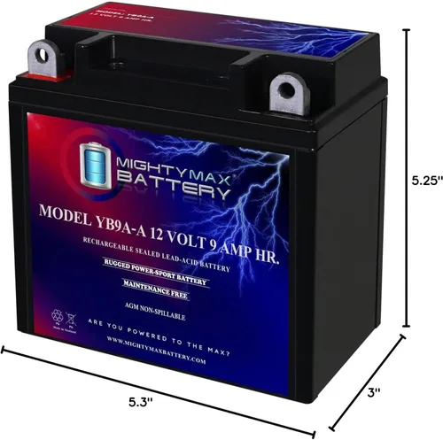 Miniatura 9 de Mighty Max Battery Reemplazo de batería YB9A-A 12V 9AH para M229AY, M329AY, MOSM329AY