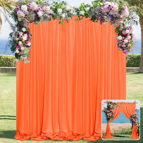 Miniatura 28 de MYSKY HOME Cortinas de 10 pies x 10 pies Verde Cazador Cortinas de Fondo para Fiestas Bodas Escenario Cortinas con Bolsillo para Barra Cortinas