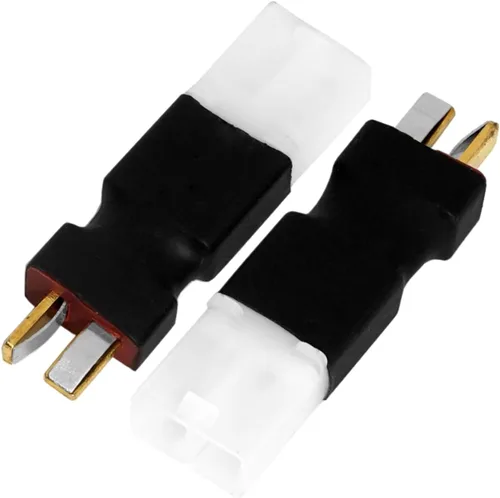 Miniatura 3 de ShareGoo - 2 pares de adaptadores compatibles con Big Tamiya Style a T Plug hembra macho adaptador para RC FPV Drone Car Truck Lipo NiMH cargador