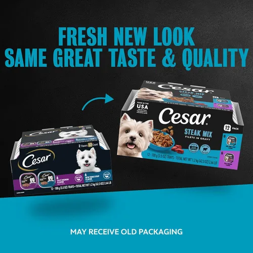 Miniatura 2 de Cesar Gourmet - Comida húmeda para perros, paquete de 12