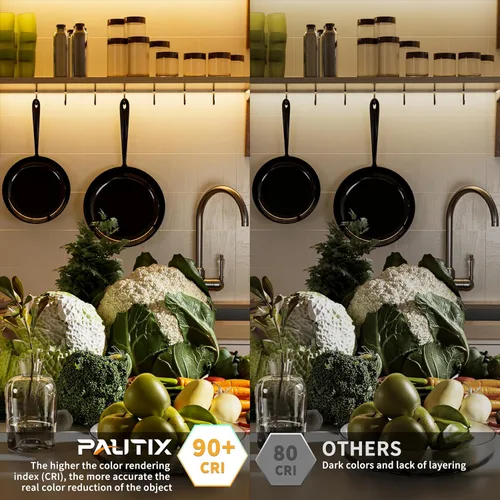 Miniatura 8 de PAUTIX COB - Tira de luz LED IP65, impermeable, 32.8 pies, 5040 LED, blanco cálido, 3000 K, cinta LED CRI90+ flexible de alto lumen, súper