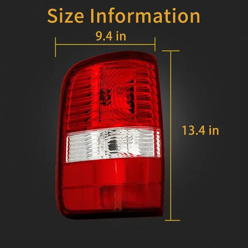 Miniatura 3 de Carcasa de luz trasera compatible con lámparas de freno traseras del lado del conductor y del pasajero de Ford F150 F-150 2004-2008