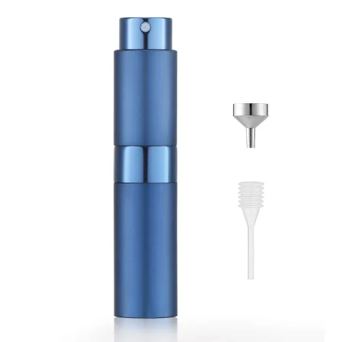 Miniatura 13 de LISAPACK Botella de spray de perfume de 8 ml con atomizador para viajes, dispensador de colonia recargable vacío, rociador portátil (Negro mate)