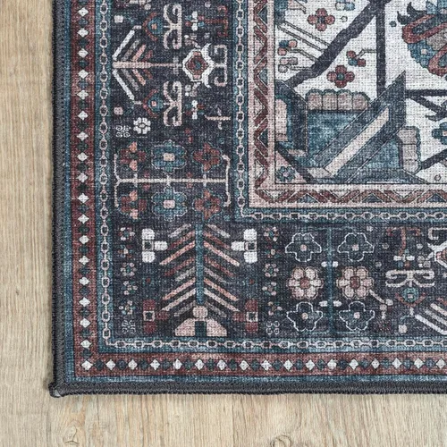 Miniatura 5 de Adiva Rugs Alfombra de área lavable a máquina de 2 pies 6 x 6 pies 6 pies 6 pies 6 pies 6 pies 6 pulgadas con parte trasera antideslizante para sala