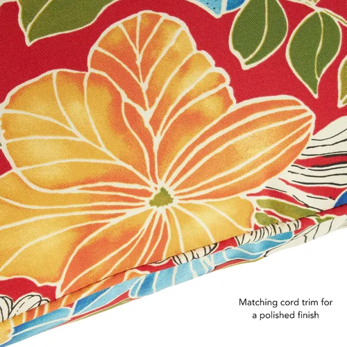 Miniatura 5 de Greendale Home Fashions Juego de cojines para exterior de 2 piezas de asiento profundo, Aloha Carmesí
