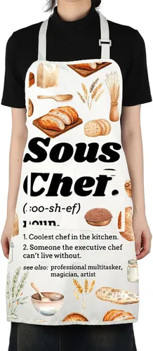 Miniatura 3 de VAMSII Delantal de chef para cocineros, regalo para amantes de la cocina, parrilla, regalo culinario, pastelería, regalo temático para hornear