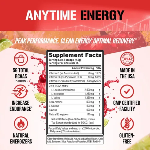Miniatura 5 de Evlution EVL BCAAs Polvo de Aminoácidos - Polvo BCAA Energy Pre Entrenamiento para Recuperación Muscular, Crecimiento Magro y Resistencia - Bebida