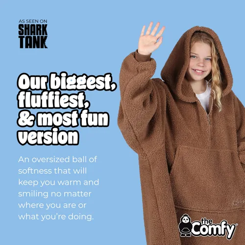 Miniatura 28 de THE COMFY Teddy Bear From Shark Tank Patented Zipper Oversized Sherpa Wearable Blanket Hoodie Gift for Women & Men