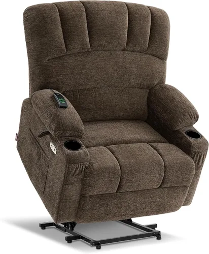 Miniatura 26 de MCombo Silla Reclinable Elevadora Eléctrica de Gran Tamaño para Ancianos, Silla Elevadora con Calor y Masaje, Reclinable Elevadora para Grandes