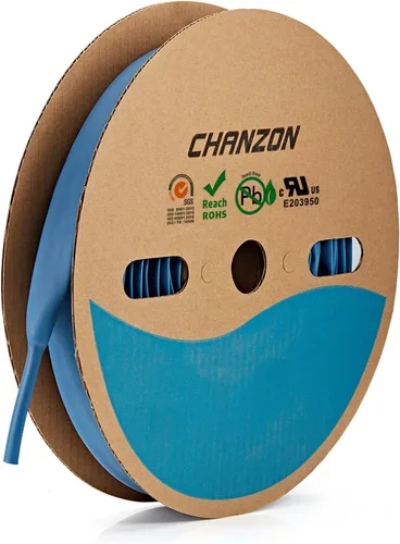 Chanzon - Relación 3:1 - Rollo de 80 pies - Tubo termorretráctil 1/2" (12.7mm) - Grado marino, impermeable, forro adhesivo - (25M de longitud total)