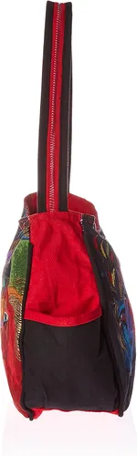 Miniatura 3 de Laurel Burch 80367 Hobo Medium Zipper Top 15" X4.5" X9", Wild Horses of Fire