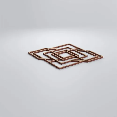 Miniatura 3 de 7 3/8"W X 7 3/8"H Extra Pequeña Norwood Decorativos Paneles De Pared De Madera De Calado, Roble Rojo rojo (Red Oak)