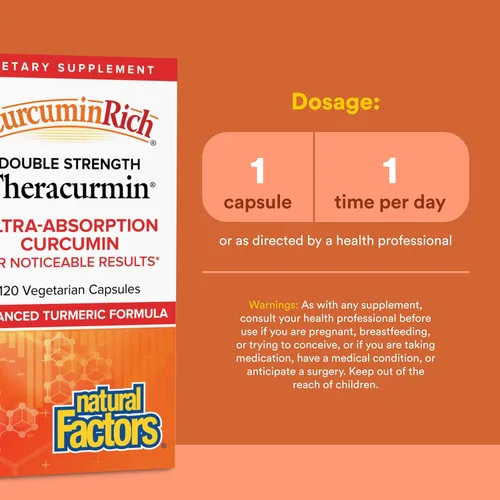 Miniatura 3 de Suplemento Curcumina Natural Factors CurcuminRich Theracurmin de doble fuerza 0.0021 oz, 4543, 1, 1