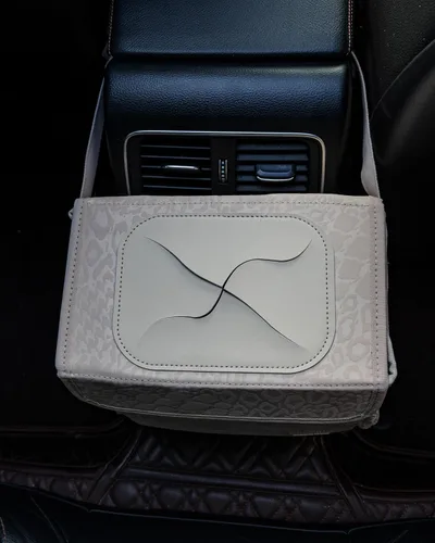 Miniatura 5 de SIBOFUEGO Bote de basura para automóvil, bonito accesorio multifuncional para el interior del automóvil para mujeres, organizador y almacenamiento