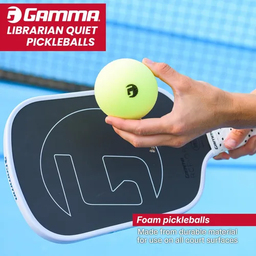 Miniatura 2 de Gamma Librarian Foam Quiet Pickleball Balls – Low-Noise Practice Balls with True Bounce on Any Surface – Foam Pickleballs Available in 48 Box, 3