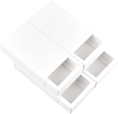 Miniatura 24 de BENECREAT Paquete de 30 cajas rectangulares de papel kraft marrón de 3.3 x 2.3 x 1 pulgadas con ventana transparente para regalos de boda, fiesta