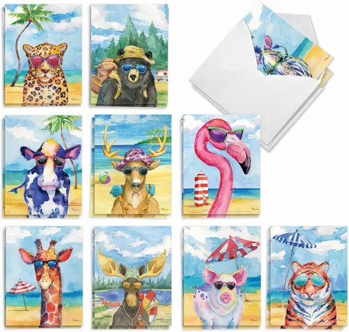 The Best Card Company Juego de 20 tarjetas de cumpleaños surtidas de 4 x 5.12 pulgadas con sobres para hombres, mujeres y niños (diseños de 10 x 2)